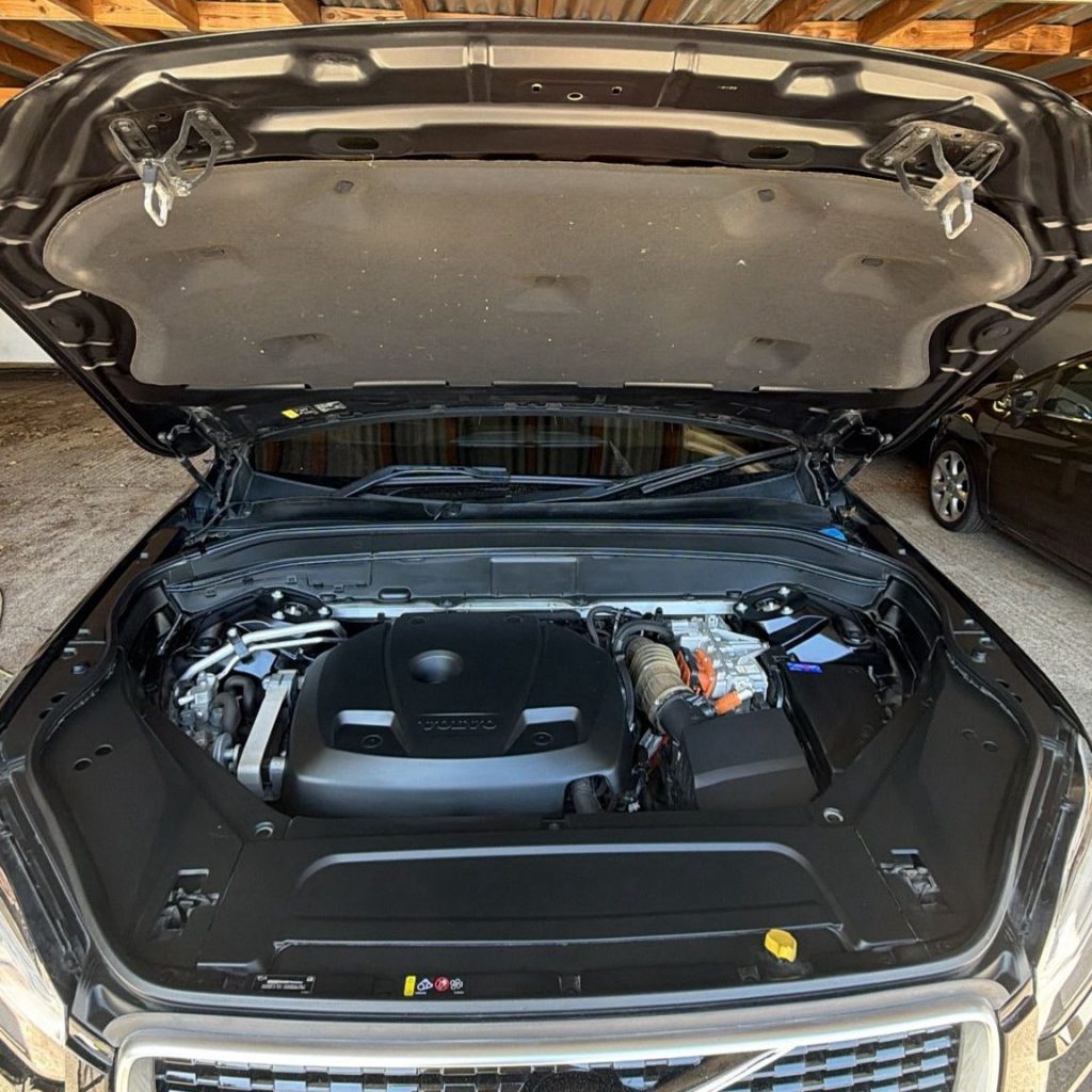 Volvo XC90 engine bay after a steam clean